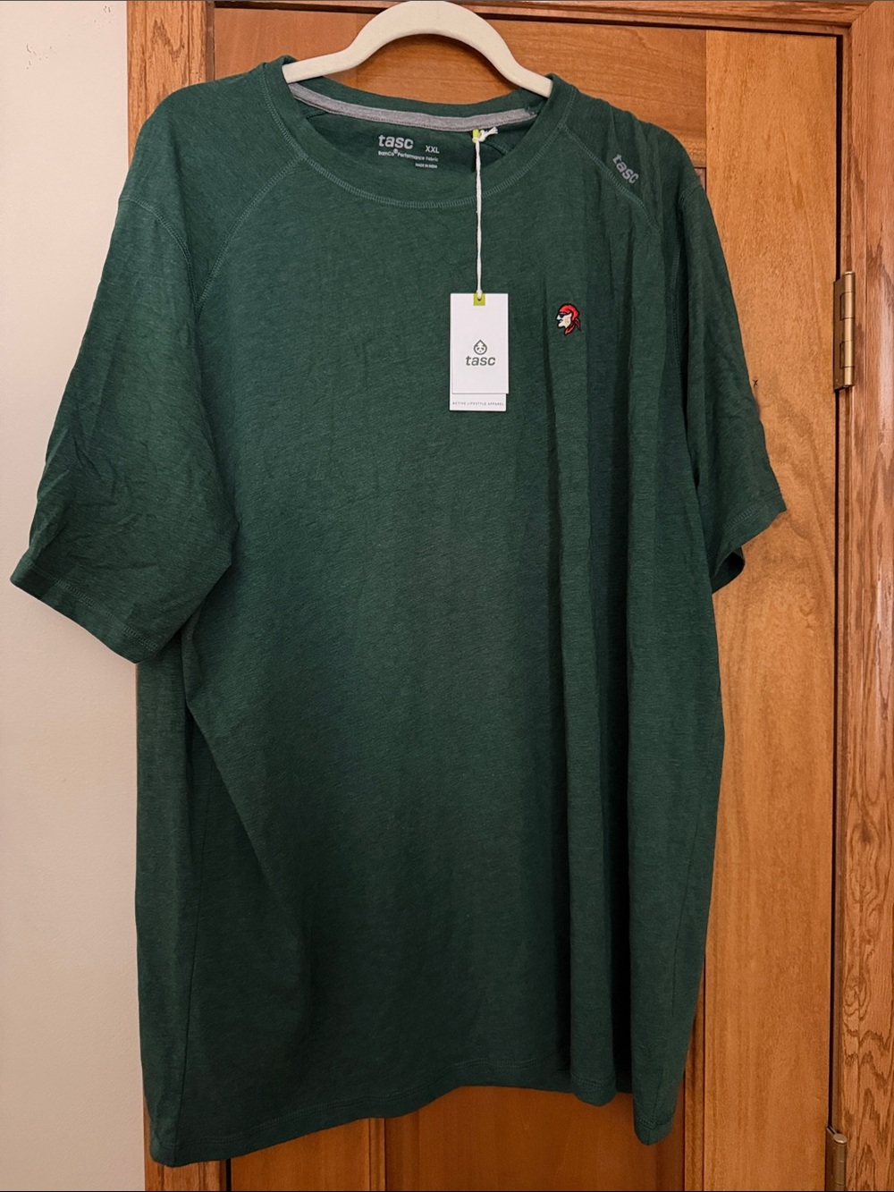 Tasc Performance Men's Short Sleeve Crew in Forest Green